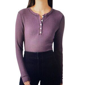 Levi's Plus Size Jakob Plus Size Long-Sleeve Henley Top Women's 3X Plum Purple